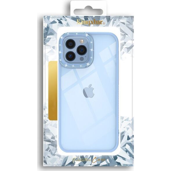 Kingxbar Kingxbar Sparkle Series etui iPhone 13 Pro Max z kryształami obudowa pokrowiec na tył plecki niebieski