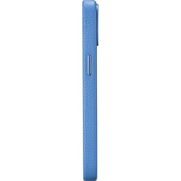 iCarer iCarer Litchi Premium Leather Case skórzane etui iPhone 14 magnetyczne z MagSafe jasnoniebieski (WMI14220709-LB)