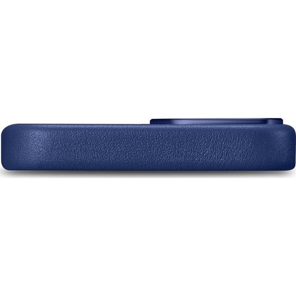 iCarer iCarer Case Leather pokrowiec etui z naturalnej skóry do iPhone 14 niebieski (WMI14220705-BU) (kompatybilne z MagSafe)