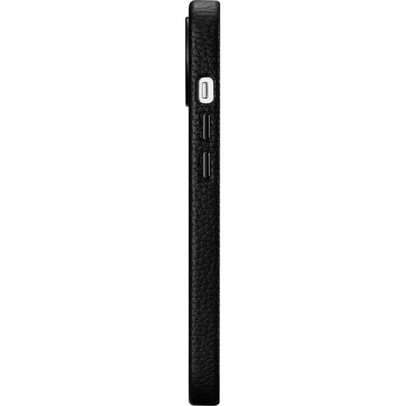 iCarer iCarer Litchi Premium Leather Case skórzane etui iPhone 14 Plus magnetyczne z MagSafe czarny (WMI14220711-BK)