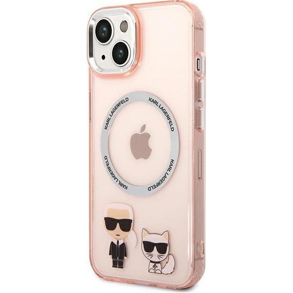 Karl Lagerfeld Karl Lagerfeld KLHMP14MHKCP iPhone 14 Plus 6,7" hardcase różowy/pink Karl & Choupette Aluminium Magsafe NoSize
