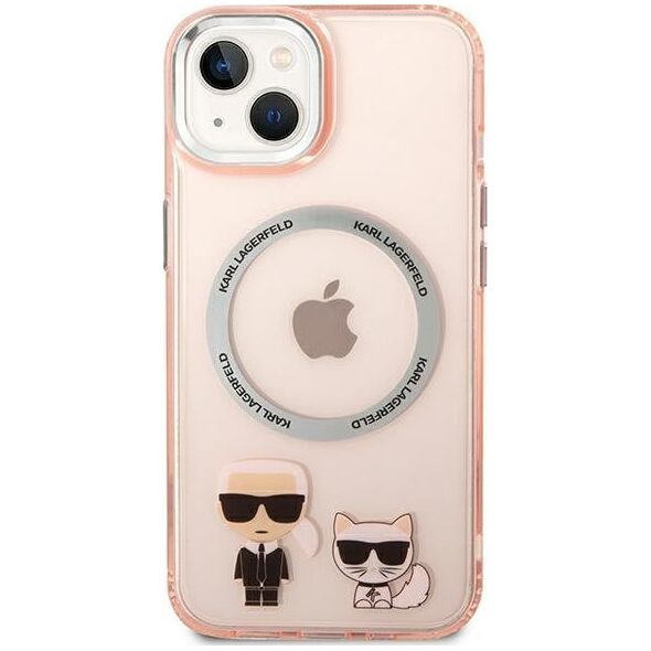 Karl Lagerfeld Karl Lagerfeld KLHMP14MHKCP iPhone 14 Plus 6,7" hardcase różowy/pink Karl & Choupette Aluminium Magsafe NoSize