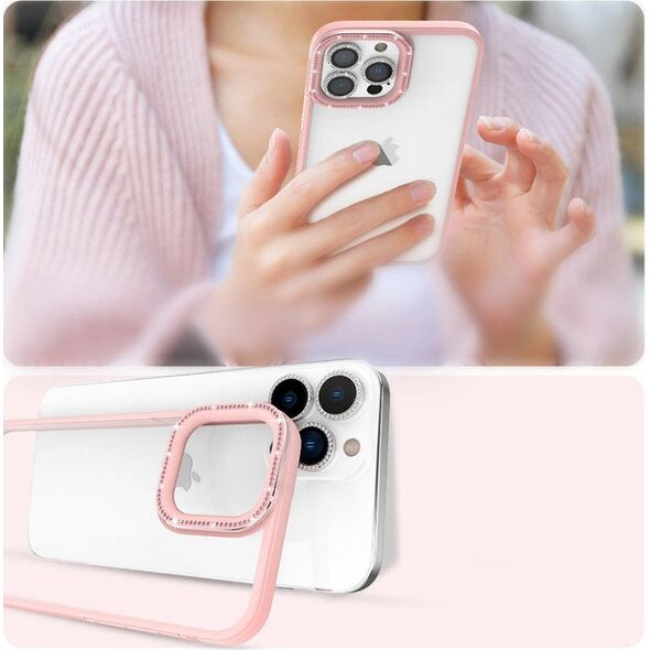 Kingxbar Etui Kingxbar Sparkle Apple iPhone 13 Pro Max różowy