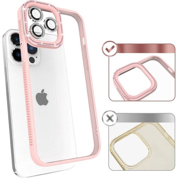 Kingxbar Etui Kingxbar Sparkle Apple iPhone 13 Pro Max różowy
