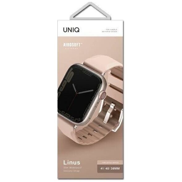 Uniq Pasek UNIQ Linus Apple Watch 4/5/6/7/8/SE 40/41mm Airosoft Silicone różowy/blush pink