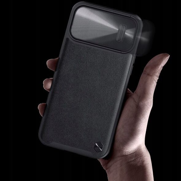 Nillkin NILLKIN CAMSHIELD LEATHER S IPHONE 14 PRO MAX, BLACK / CZARNY