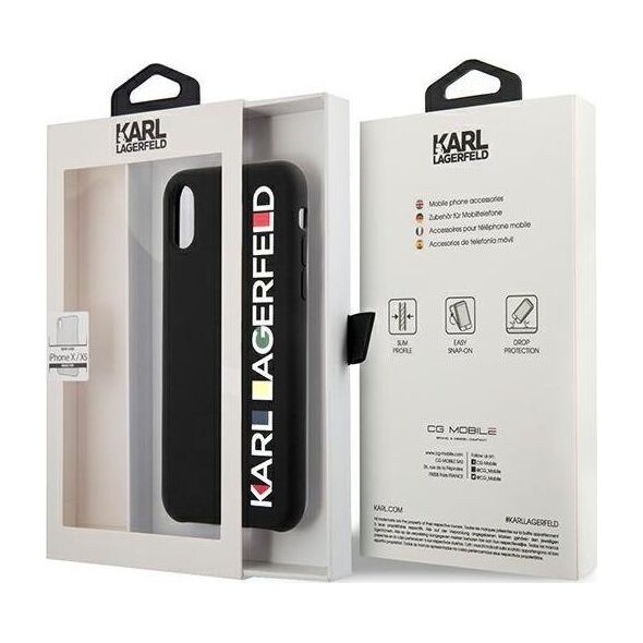Karl Lagerfeld Etui Karl Lagerfeld KLHCPXBHWHBK Apple iPhone XS/X hardcase czarny/black Glossy Bauhaus