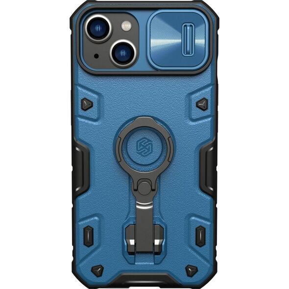 Nillkin Nillkin CamShield Armor Pro Case etui iPhone 14 Plus pancerny pokrowiec z osłoną na aparat ring podstawka niebieskie