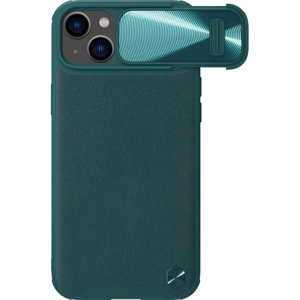 Nillkin Nillkin CamShield Leather S Case etui iPhone 14 pokrowiec z osłoną na aparat zielone
