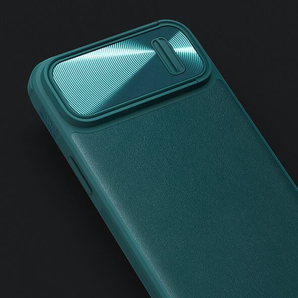 Nillkin Nillkin CamShield Leather S Case etui iPhone 14 Pro Max pokrowiec z osłoną na aparat zielone