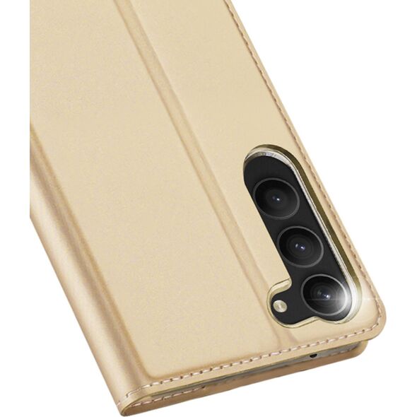 Dux Ducis Dux Ducis Skin Pro etui Samsung Galaxy S23+ pokrowiec z klapką portfel na kartę podstawka złote
