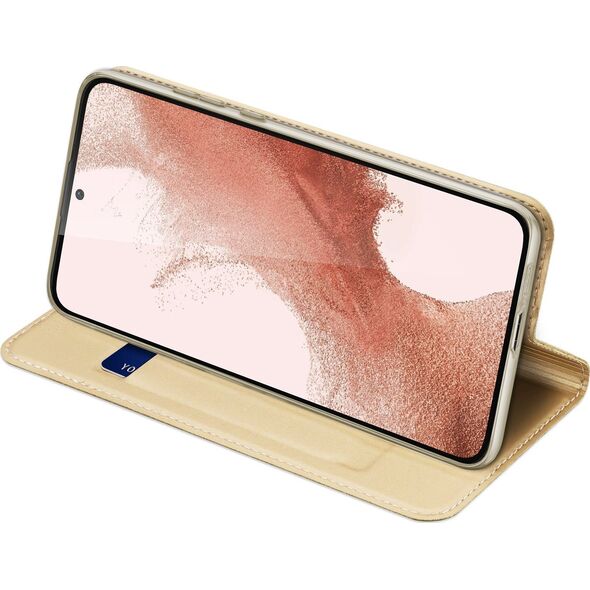 Dux Ducis Dux Ducis Skin Pro etui Samsung Galaxy S23+ pokrowiec z klapką portfel na kartę podstawka złote
