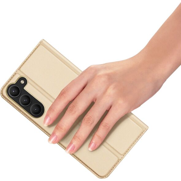 Dux Ducis Dux Ducis Skin Pro etui Samsung Galaxy S23+ pokrowiec z klapką portfel na kartę podstawka złote