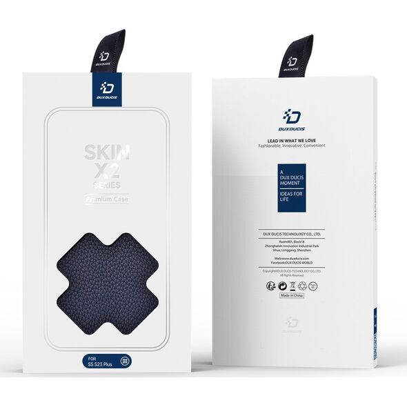Dux Ducis Dux Ducis Skin X2 etui Samsung Galaxy S23+ pokrowiec z klapką portfel podstawka niebieskie