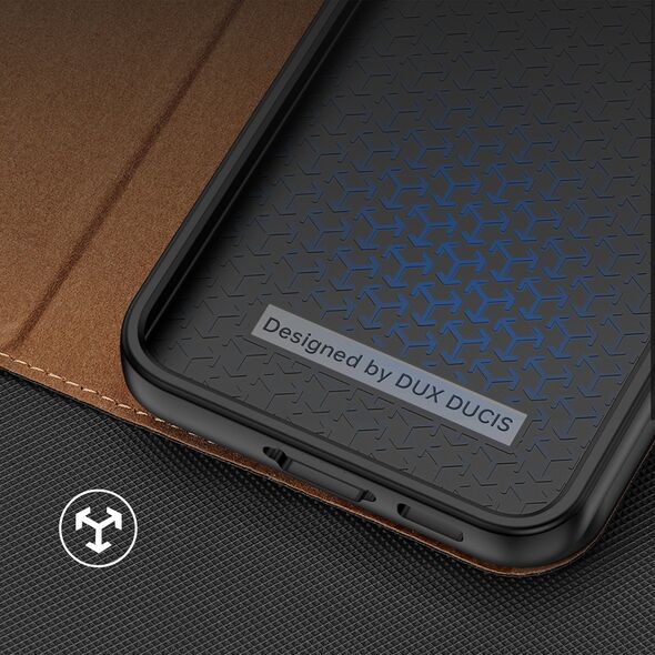 Dux Ducis Dux Ducis Skin X2 etui Samsung Galaxy S23+ pokrowiec z klapką portfel podstawka brązowe