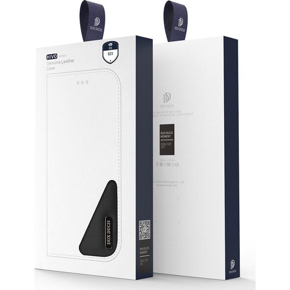 Dux Ducis Dux Ducis Hivo etui Samsung Galaxy S23 pokrowiec z klapką portfel podstawka blokada RFID brązowe