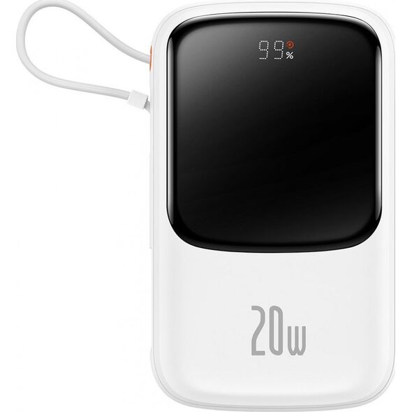 Powerbank Baseus Qpow Digital Display Lightning 10000mAh Biały