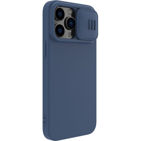 Nillkin Nillkin CamShield Silky Silicone Case etui iPhone 14 Pro Max silikonowy pokrowiec z osłoną na aparat niebieskie