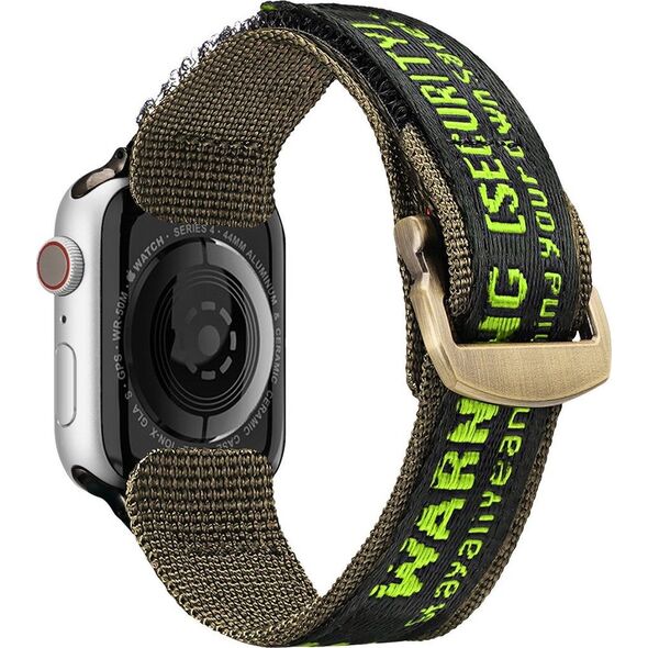 Dux Ducis Dux Ducis Strap (Outdoor  Version) pasek Apple Watch Ultra, SE, 8, 7, 6, 5, 4, 3, 2, 1 (49, 45, 44, 42  mm) nylonowa opaska bransoleta czarno-zielony