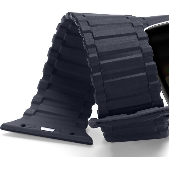 Dux Ducis Dux Ducis Strap (Armor Version) pasek Apple Watch Ultra, SE, 8, 7, 6, 5, 4, 3, 2, 1 (49, 45, 44, 42  mm) silikonowa magnetyczna opaska bransoleta niebieski