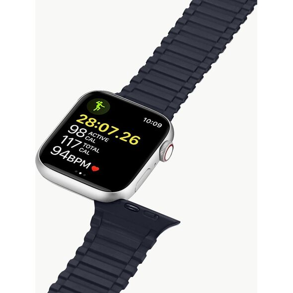 Dux Ducis Dux Ducis Strap (Armor Version) pasek Apple Watch Ultra, SE, 8, 7, 6, 5, 4, 3, 2, 1 (49, 45, 44, 42  mm) silikonowa magnetyczna opaska bransoleta niebieski