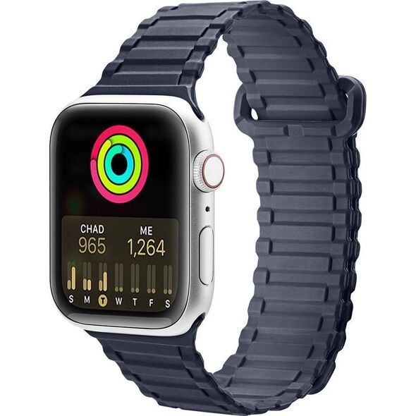 Dux Ducis Dux Ducis Strap (Armor Version) pasek Apple Watch SE, 8, 7, 6, 5, 4, 3, 2, 1 (41, 40, 38 mm) silikonowa magnetyczna opaska bransoleta niebieski