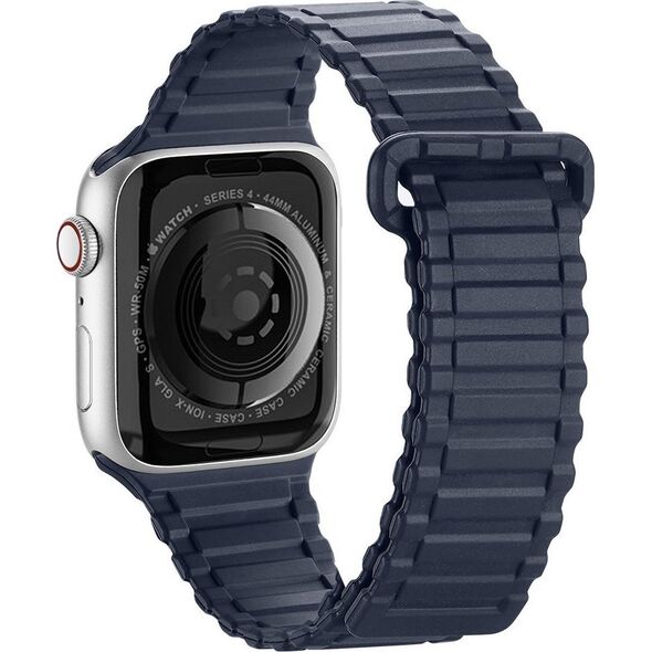 Dux Ducis Dux Ducis Strap (Armor Version) pasek Apple Watch SE, 8, 7, 6, 5, 4, 3, 2, 1 (41, 40, 38 mm) silikonowa magnetyczna opaska bransoleta niebieski