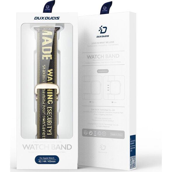 Dux Ducis Dux Ducis Strap (Outdoor  Version) pasek Apple Watch Ultra, SE, 8, 7, 6, 5, 4, 3, 2, 1 (49, 45, 44, 42  mm) nylonowa opaska bransoleta żółto-zielony