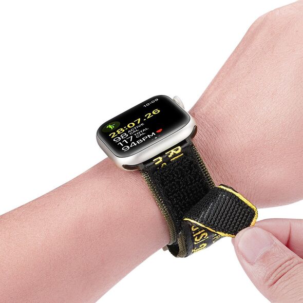 Dux Ducis Dux Ducis Strap (Outdoor  Version) pasek Apple Watch Ultra, SE, 8, 7, 6, 5, 4, 3, 2, 1 (49, 45, 44, 42  mm) nylonowa opaska bransoleta żółto-zielony