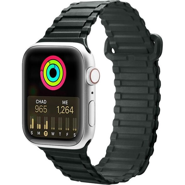 Dux Ducis Dux Ducis Strap (Armor Version) pasek Apple Watch Ultra, SE, 8, 7, 6, 5, 4, 3, 2, 1 (49, 45, 44, 42  mm) silikonowa magnetyczna opaska bransoleta zielony