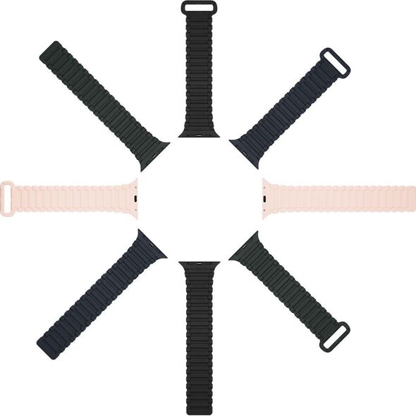 Dux Ducis Dux Ducis Strap (Armor Version) pasek Apple Watch Ultra, SE, 8, 7, 6, 5, 4, 3, 2, 1 (49, 45, 44, 42  mm) silikonowa magnetyczna opaska bransoleta zielony