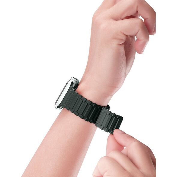 Dux Ducis Dux Ducis Strap (Armor Version) pasek Apple Watch Ultra, SE, 8, 7, 6, 5, 4, 3, 2, 1 (49, 45, 44, 42  mm) silikonowa magnetyczna opaska bransoleta zielony