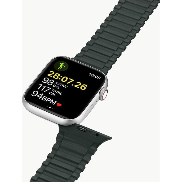 Dux Ducis Dux Ducis Strap (Armor Version) pasek Apple Watch Ultra, SE, 8, 7, 6, 5, 4, 3, 2, 1 (49, 45, 44, 42  mm) silikonowa magnetyczna opaska bransoleta zielony