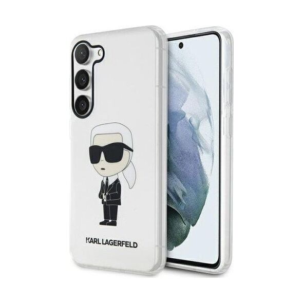 Karl Lagerfeld Etui Karl Lagerfeld KLHCS23SHNIKTCT Samsung Galaxy S23 transparent hardcase Ikonik Etui Karl Lagerfeld