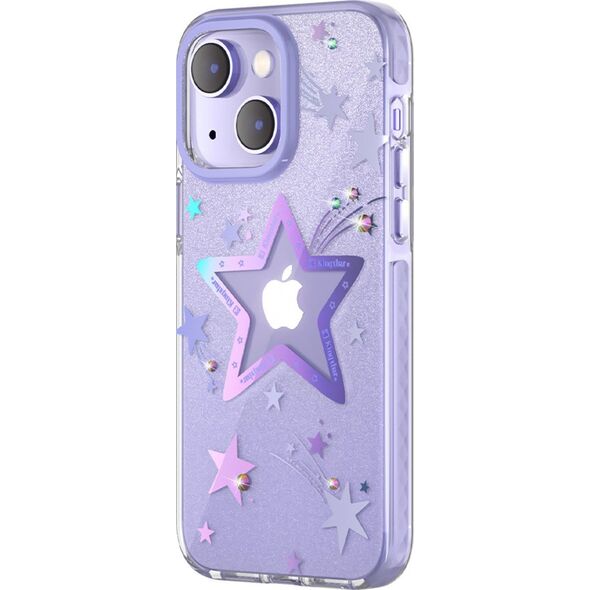 Kingxbar Kingxbar Heart Star Series etui iPhone 14 Plus etui w gwiazdki purple star