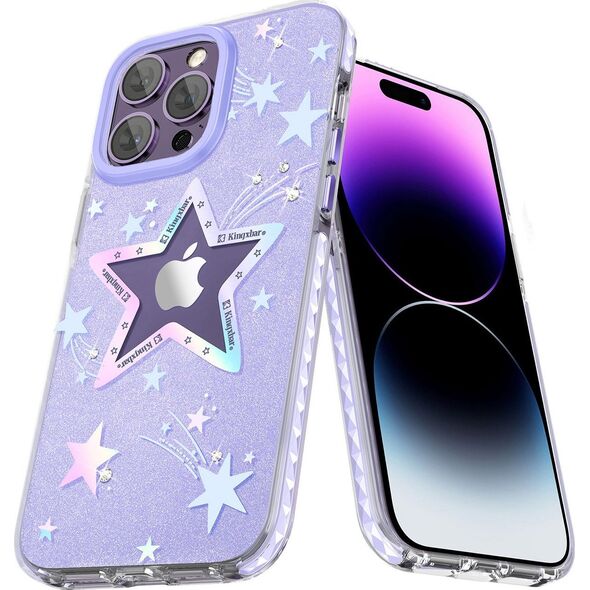 Kingxbar Kingxbar Heart Star Series etui iPhone 14 Plus etui w gwiazdki purple star