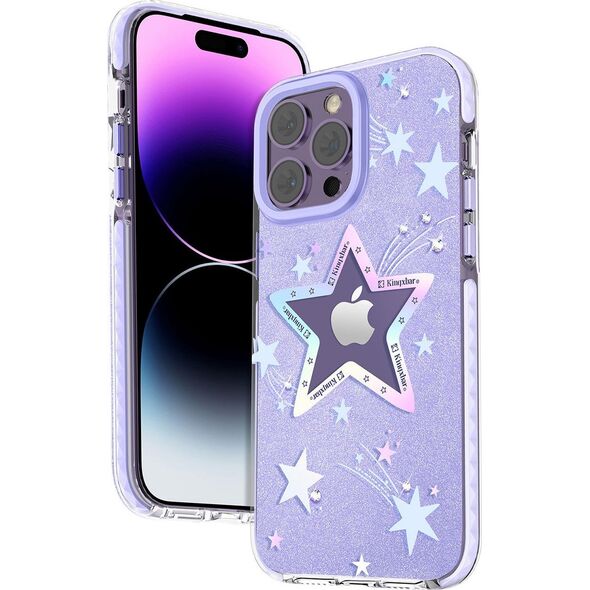 Kingxbar Kingxbar Heart Star Series etui iPhone 14 Plus etui w gwiazdki purple star