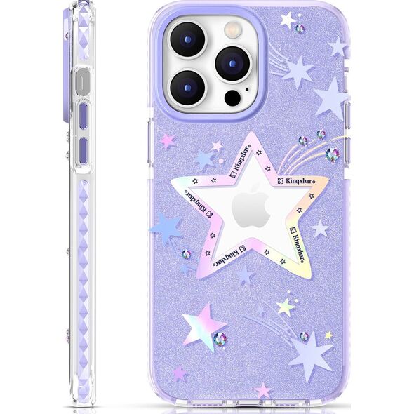 Kingxbar Kingxbar Heart Star Series etui iPhone 14 Plus etui w gwiazdki purple star