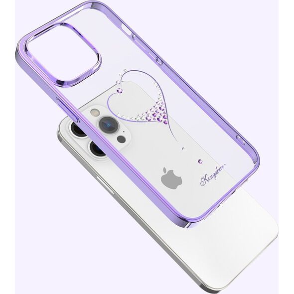 Kingxbar Kingxbar Wish Series etui iPhone 14 Plus ozdobione kryształami fioletowe