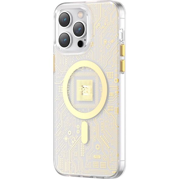 Kingxbar Kingxbar PQY Geek Series magnetyczne etui iPhone 14 MagSafe złote