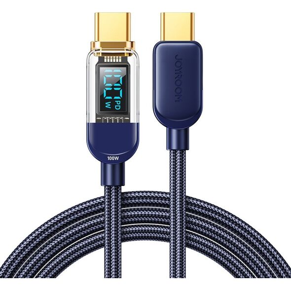 Kabel USB Joyroom USB-C - USB-C 1.2 m Niebieski (JYR645)