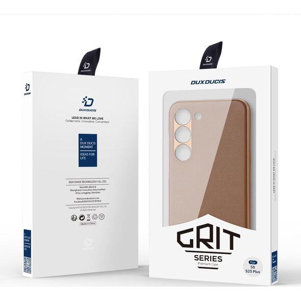 Dux Ducis Dux Ducis Grit etui Samsung Galaxy S23+ elegancki pokrowiec ze sztucznej skóry MagSafe brązowe