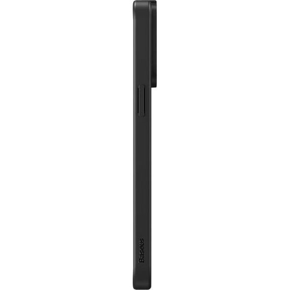 Baseus Magnetyczne etui Baseus Synthetic Fiber Series do iPhone 14 Pro (czarne) +szkło hartowane +zestaw czyszczący