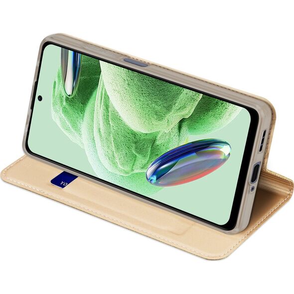 Dux Ducis Dux Ducis Skin Pro etui do Xiaomi Redmi Note 12 Pro+ pokrowiec z klapką portfel na kartę podstawka złote