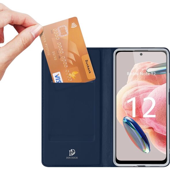 Dux Ducis Dux Ducis Skin Pro etui do Xiaomi Redmi Note 12 pokrowiec z klapką portfel na kartę podstawka niebieskie