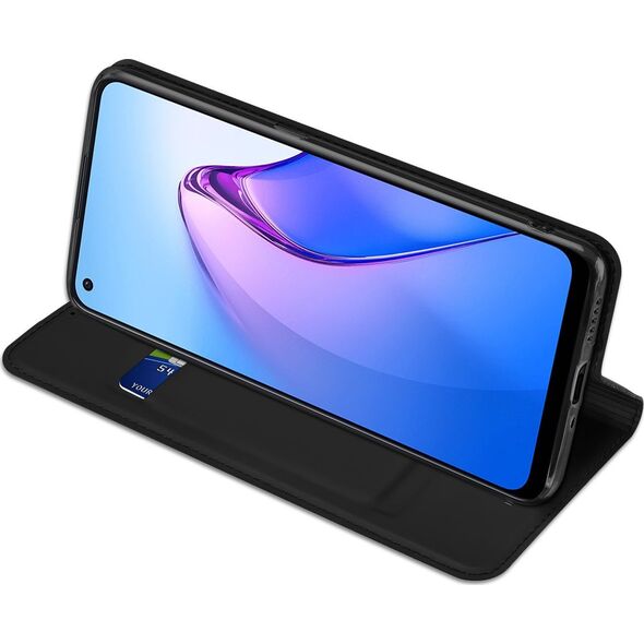Dux Ducis Dux Ducis Skin Pro etui Oppo Reno 8 pokrowiec z klapką portfel na kartę podstawka czarne