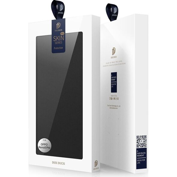 Dux Ducis Dux Ducis Skin Pro etui Oppo Reno 8 Pro pokrowiec z klapką portfel na kartę podstawka czarne