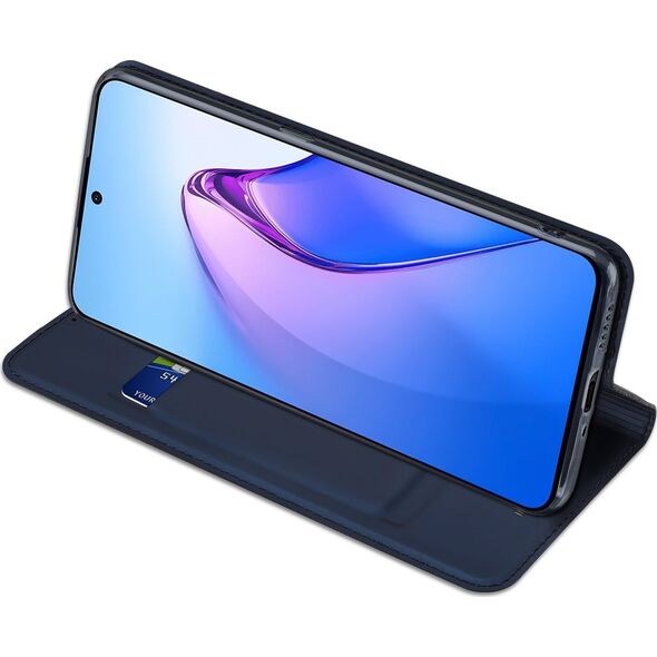 Dux Ducis Dux Ducis Skin Pro etui Oppo Reno 8 Pro pokrowiec z klapką portfel na kartę podstawka niebieskie