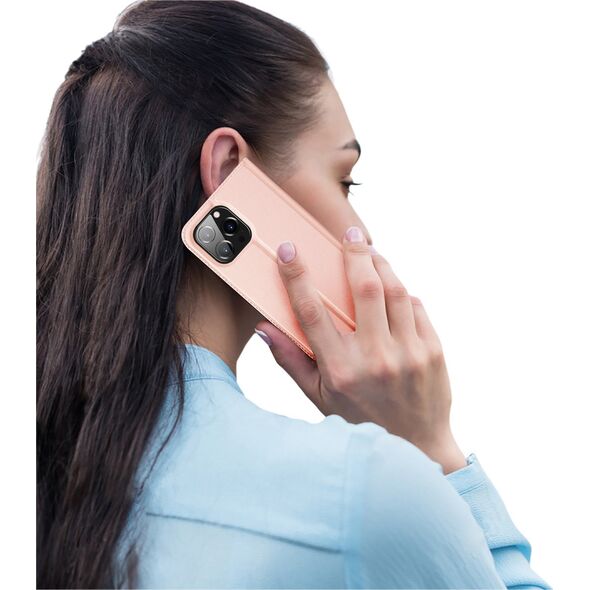 Dux Ducis Etui do iPhone 15 Pro pokrowiec z klapką i portfelem Dux Ducis Skin Pro - różowe