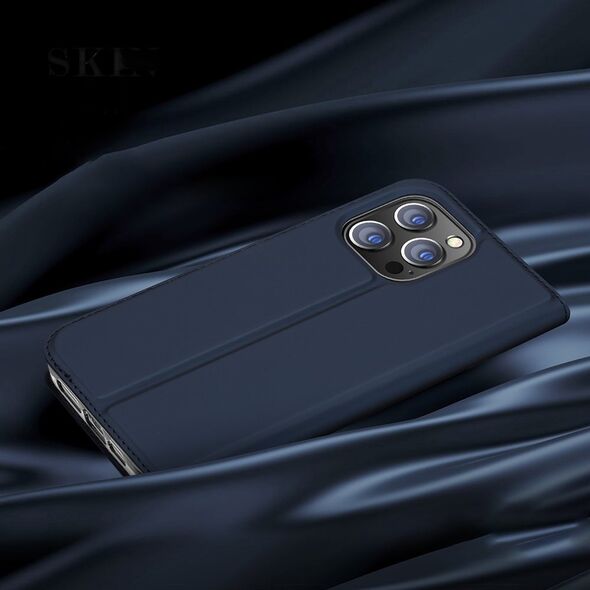 Dux Ducis Etui do iPhone 15 Pro pokrowiec z klapką i portfelem Dux Ducis Skin Pro - niebieski